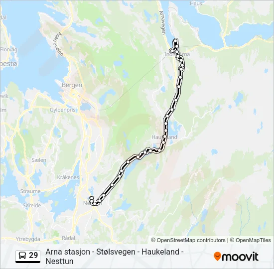 29 Bus Line Map