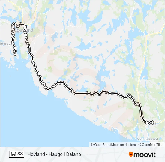 88 Bus Line Map