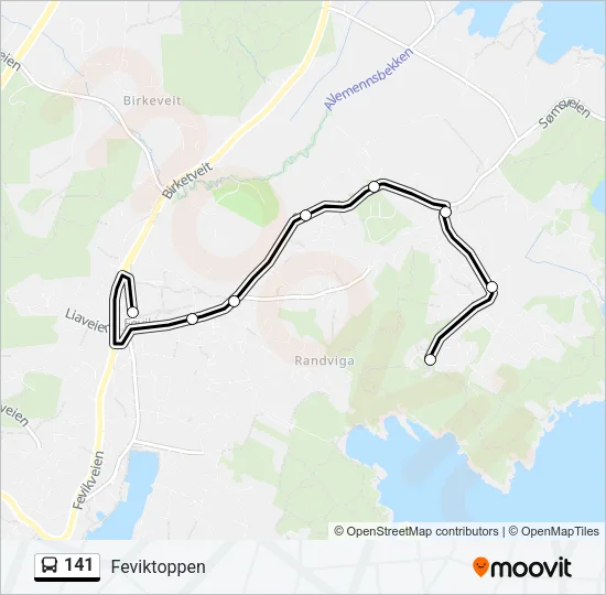 141 Bus Line Map