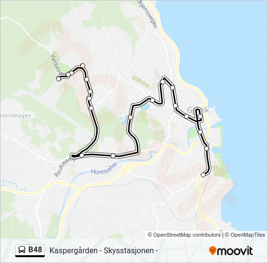 B48 Bus Line Map