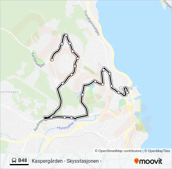 B48 Bus Line Map