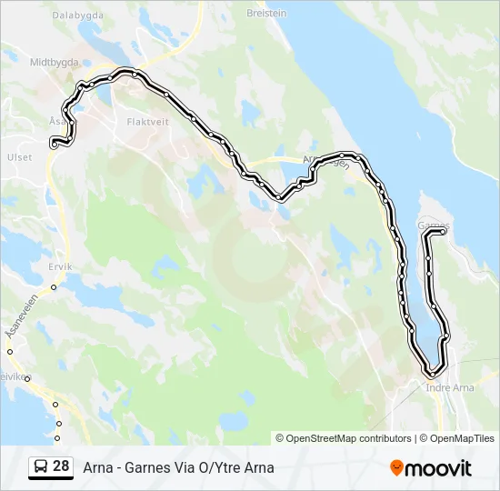 28 Bus Line Map