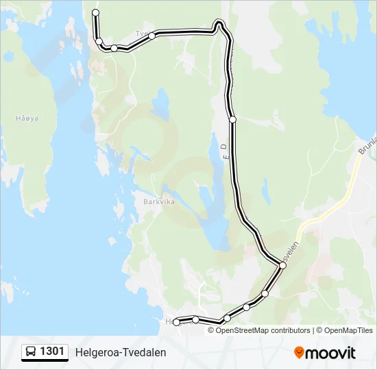 1301 Bus Line Map