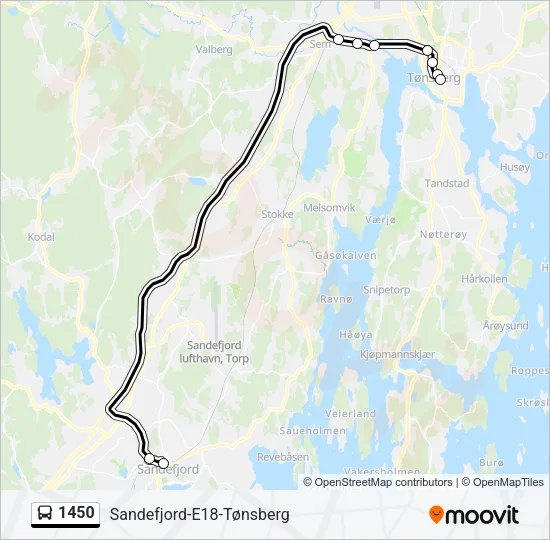 1450 Bus Line Map