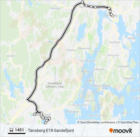 1451 Bus Line Map