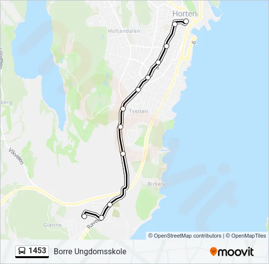 1453 Bus Line Map