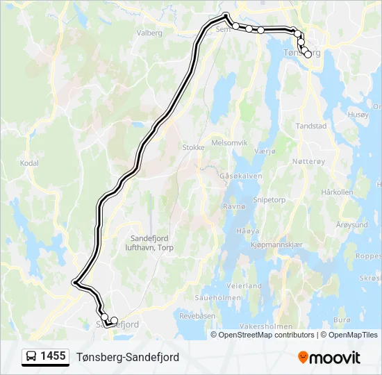 1455 Bus Line Map