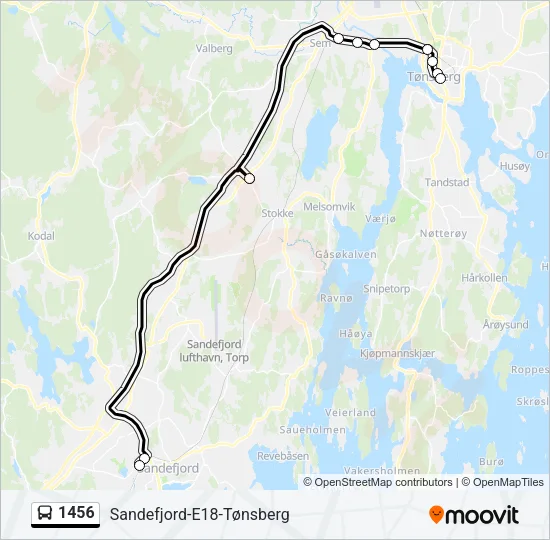 1456 Bus Line Map