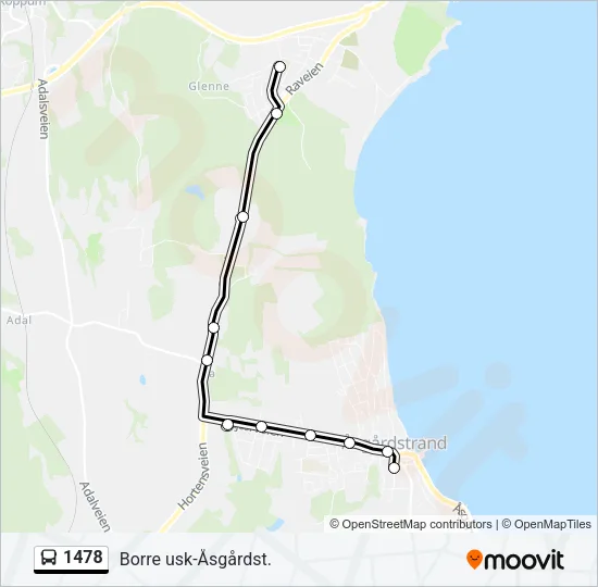 1478 Bus Line Map