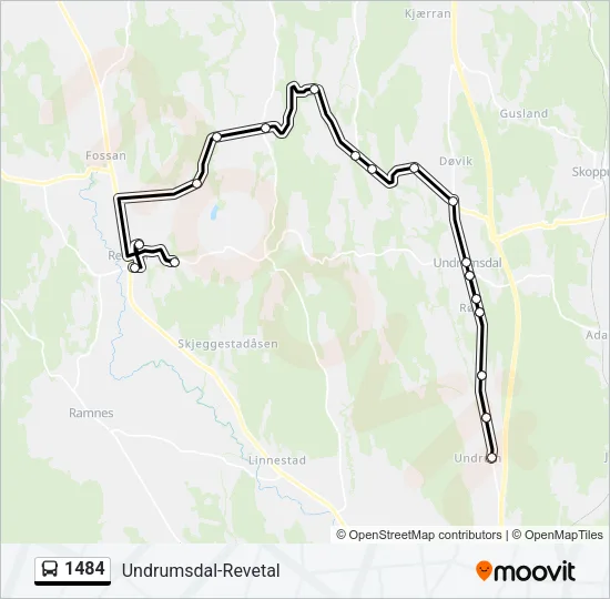 1484 Bus Line Map