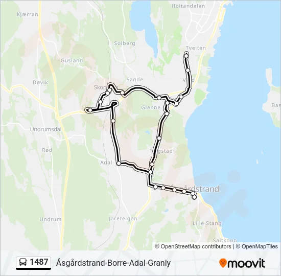 1487 Bus Line Map