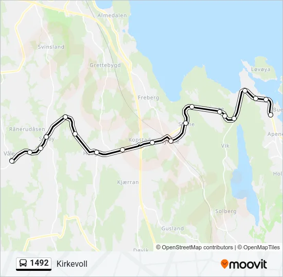 1492 Bus Line Map