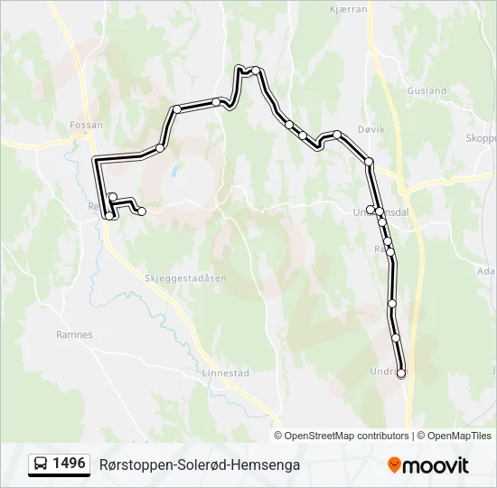 1496 Bus Line Map