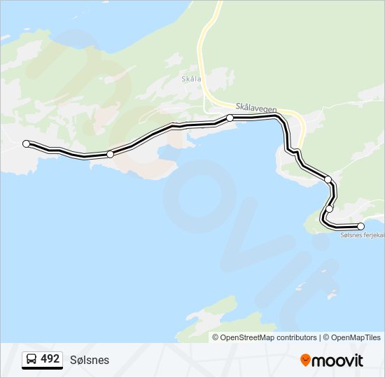 492 bus Line Map