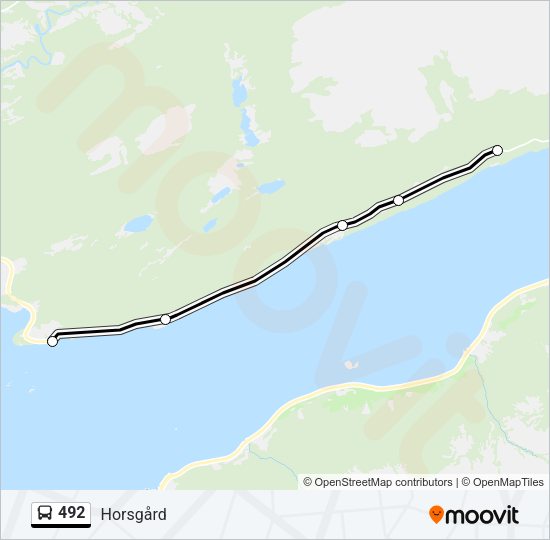 492 Bus Line Map