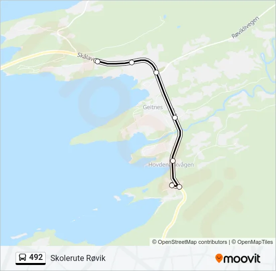 492 Bus Line Map