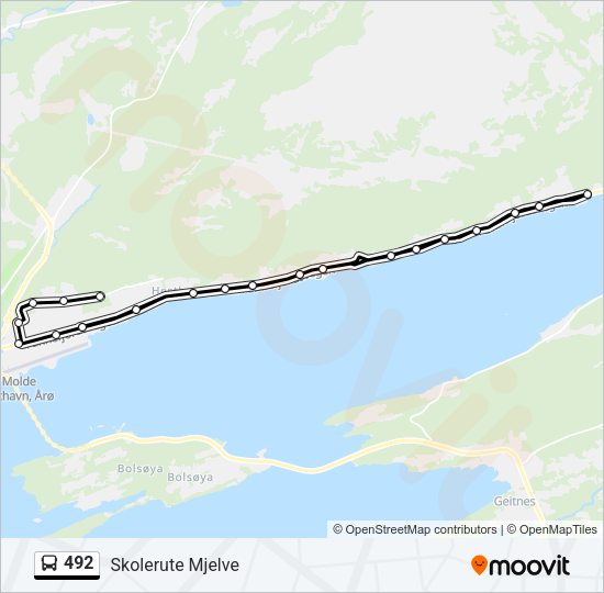 492 Bus Line Map