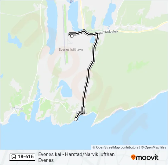 18-616 Bus Line Map