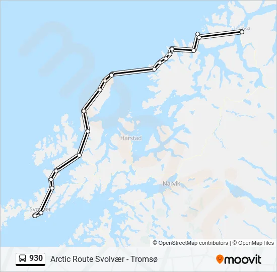 930 Bus Line Map