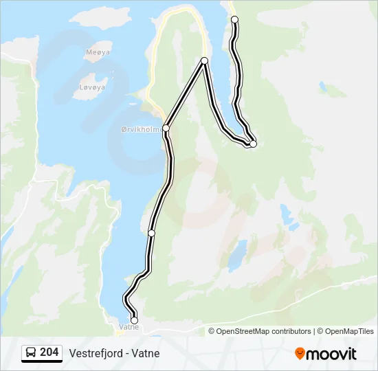 204 Bus Line Map