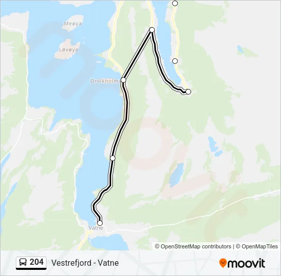 204 Bus Line Map