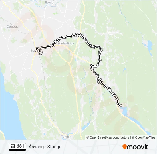681 Bus Line Map