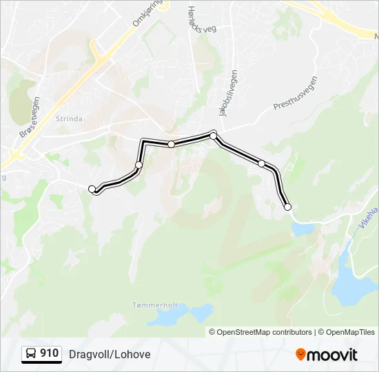 910 Bus Line Map