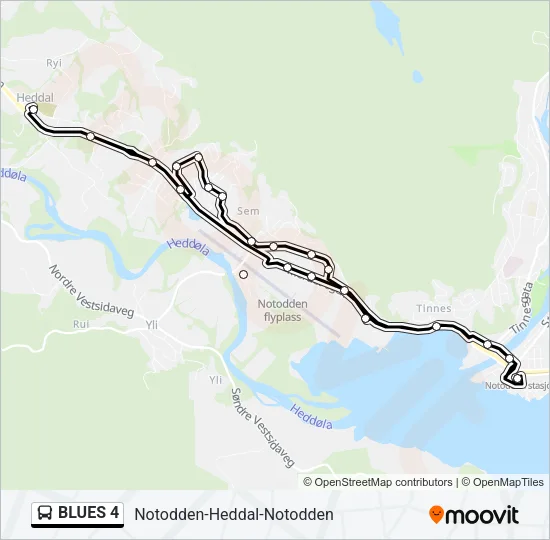 BLUES 4 Bus Line Map