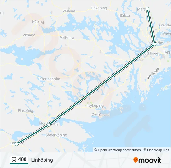400 Bus Line Map