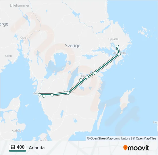 400 Bus Line Map