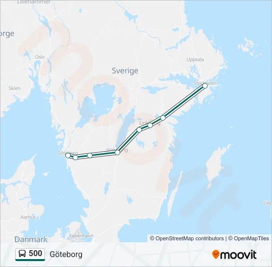 500 Bus Line Map