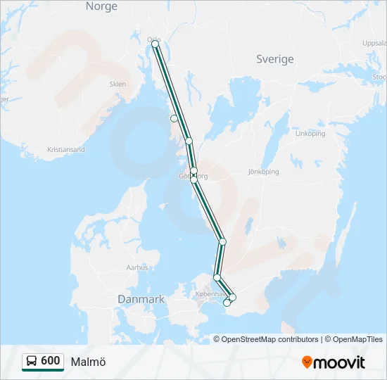 600 Bus Line Map