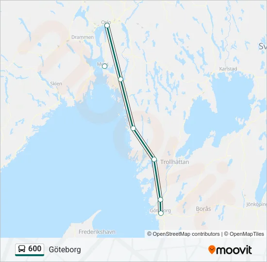 600 Bus Line Map