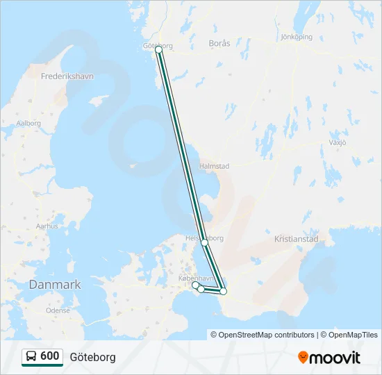 600 Bus Line Map