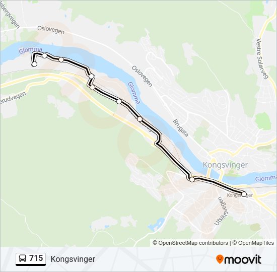 715 Bus Line Map