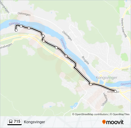 715 Bus Line Map