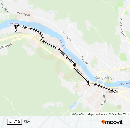 715 Bus Line Map