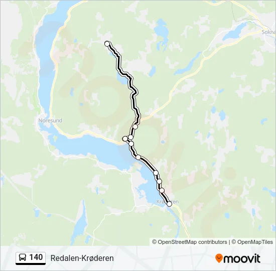 140 Bus Line Map