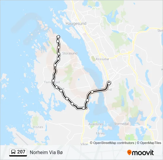207 Bus Line Map