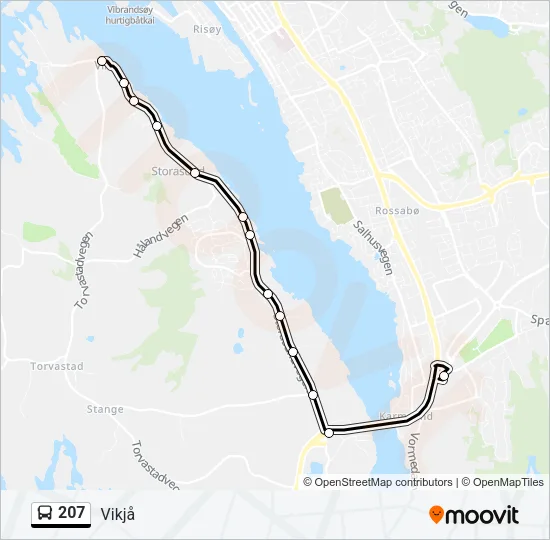 207 Bus Line Map