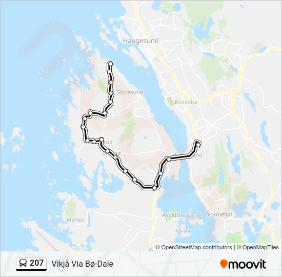 207 Bus Line Map