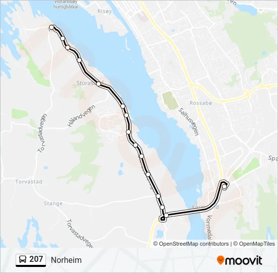 207 Bus Line Map