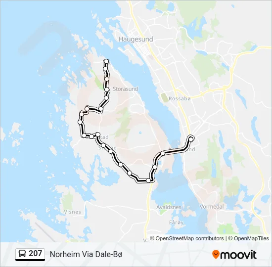207 Bus Line Map