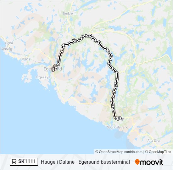 SK1111 Bus Line Map