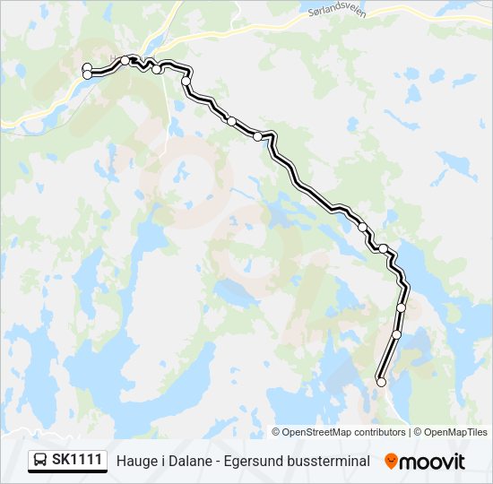 SK1111 Bus Line Map