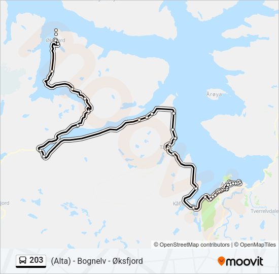 203 Bus Line Map