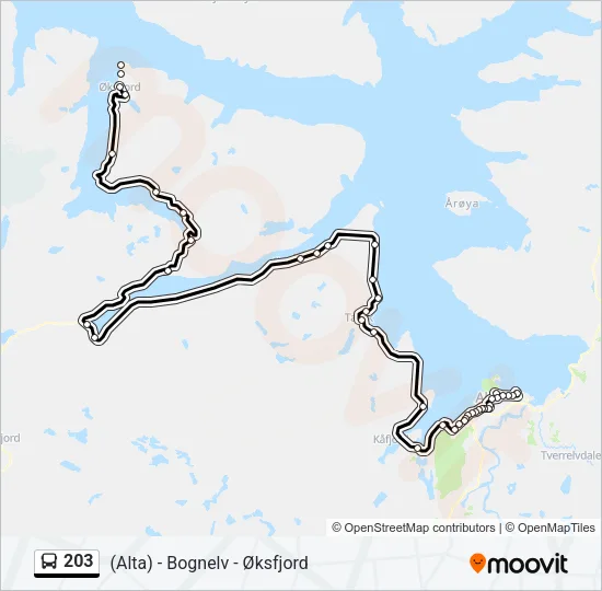 203 Bus Line Map