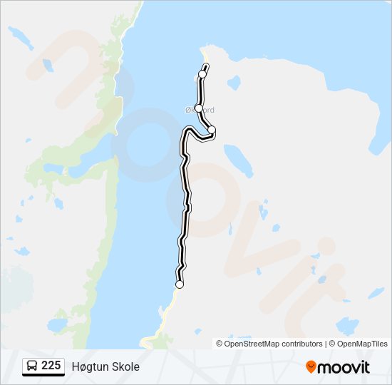225 Bus Line Map