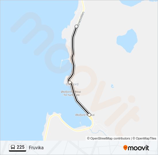225 Bus Line Map
