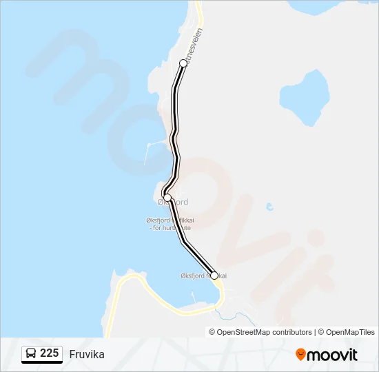 225 Bus Line Map